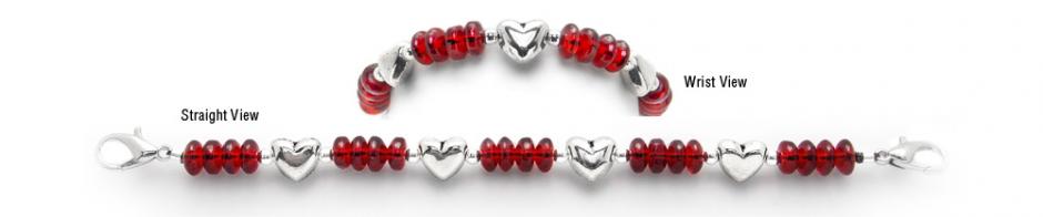 Beaded Medical Bracelets Designer Bead Medical Bracelets Winter Hearts 1936