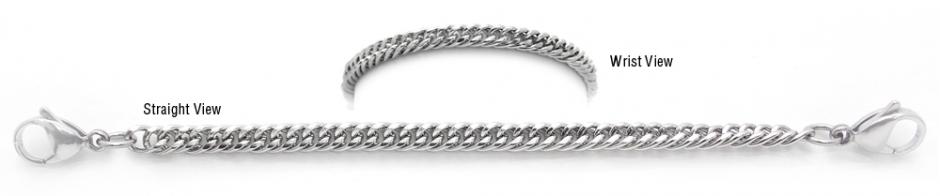 Stainless Medical Bracelets Designer Stainless Medical ID Bracelets Simplice Eleganza 1951