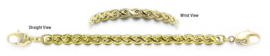 Designer Gold Medical Bracelets Bello Pizzo Oro 1956