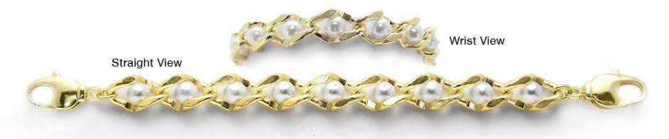 Designer Gold & Pearl Medical Bracelets Perle Nell' Oro 1960