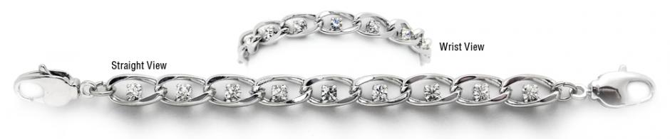 Diamond Medical Bracelet Designer Diamond-Silver Medical Bracelets Belli Diamanti 1964