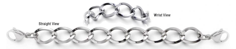 Stainless Steel ID Bracelet Designer Stainless Medical ID Bracelet 1968 Rugiada di Estate