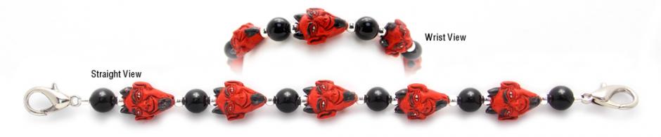 Hand painted medical bracelet Hand painted ceramic medical bracelets Devilicious 2026