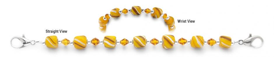 Designer Bead Medical Bracelets Ethiopian Golden Sun 2032