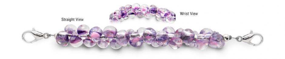 Blown glass Medical Bracelet Designer Bead Medical Bracelets Lavender Winds 2043