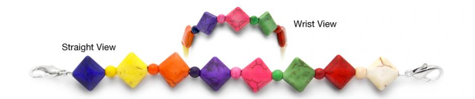 Beaded Medical Bracelet Designer Bead Medical Bracelets Rainbow Road 2075