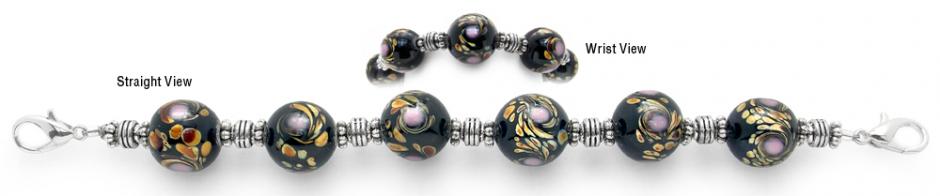 Beaded Medical Bracelet Designer Bead Medical Bracelets Ruffled Feathers 2082