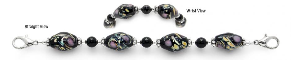 Beaded Medical Bracelet Designer Bead Medical Bracelets Ruffled Feathers II 2083