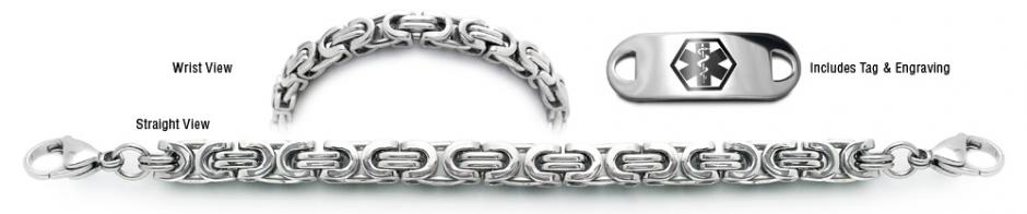 Designer Stainless Medical Bracelets Set Milano 22009