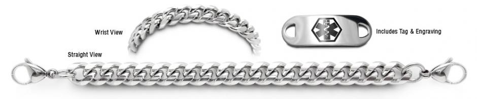 Designer Medical Bracelet Set Designer Stainless Medical Bracelet Set Classica Italiana 22011