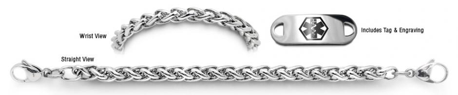Designer Medical Bracelet Set Designer Stainless Medical Bracelet Set Amore Eterno 22014