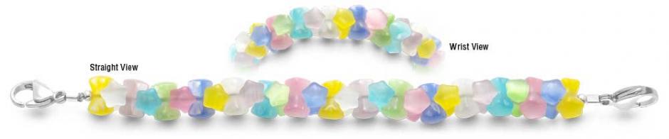 Frosted Bead Medical Bracelet Designer Bead Medical Bracelets Rainbow Stars 2245
