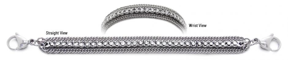 Designer Diamond Medical Tennis Bracelets Cima de Piazzi 2263