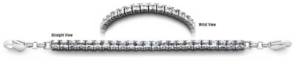 Diamond Medical Tennis Bracelets Designer Stainless Medical Tennis Bracelets Diamanti Quadrati 2328