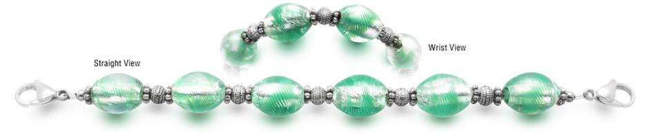 Beaded Medical Bracelet Designer Bead Medical Bracelets Green Ice 2349