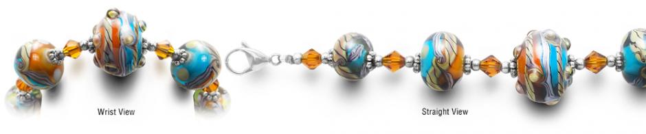 Beaded Medical Bracelet Designer Bead Medical Bracelets Domes of Galactic Ribbon 2353
