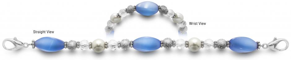 Beaded Medical Bracelet Designer Bead Medical ID Bracelets Blue Breeze 3776