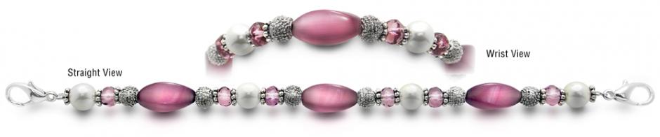 Beaded Medical Bracelet Designer Bead Medical Bracelets Blush Breeze 3795