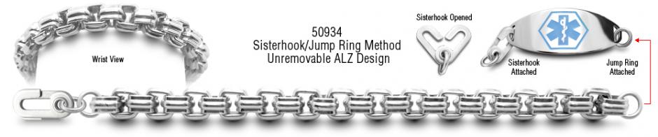 Unremovable Bracelet ALZ Unremovable Medical Bracelet Set Pizzoli 50934