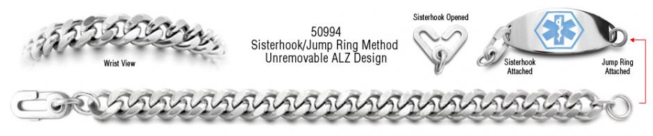 Unremovable Bracelet ALZ Unremovable Medical ID Bracelet Set Maestros Magic 50994
