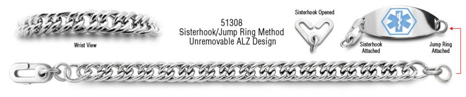 Unremovable Bracelet ALZ Unremovable Medical Bracelet Set Magnifico Milano 51308