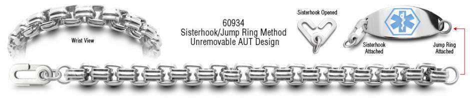 Unremovable Bracelet Autism Unremovable Medical ID Bracelet Set Pizzoli 60934