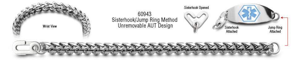 Autism Unremovable Medical ID Bracelet Set Fermo 60943