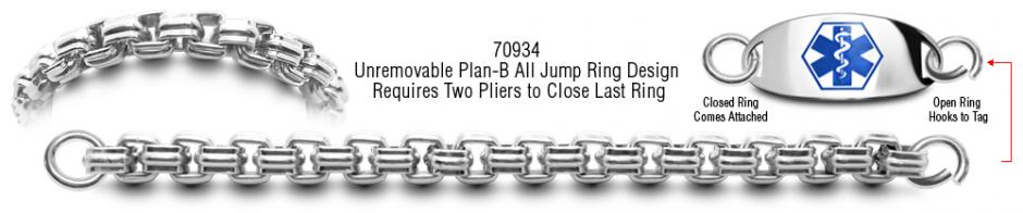 Unremovable Plan-B Medical Bracelet Set Pizzoli 50934
