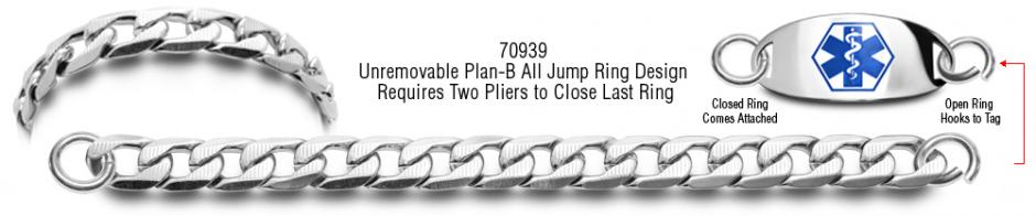 Unremovable Plan-B Medical Bracelet Set Mozzano 70939