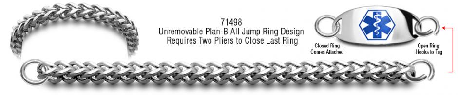 Plan-B Bracelet Unremovable Plan-B Medical Bracelet Set Quadrato 71498