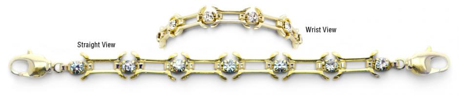 Gold-Diamond Medical Bracelet Designer Gold-Diamond Medical Bracelets Napoli Oro 9004