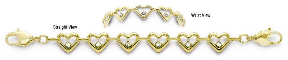 Designer Gold-Diamond Medical Bracelets Amoré Oro 9005