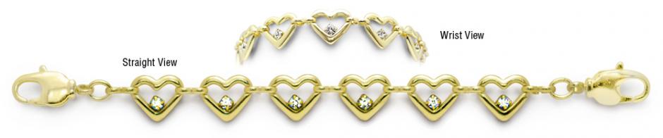 Gold-Diamond Medical Bracelet Designer Gold-Diamond Medical Bracelets Amoré Oro 9005