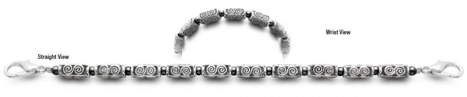 Beaded Medical Bracelet Stroke of Silver 9607 Beaded Medical Bracelets