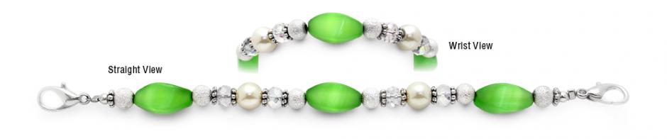 Beaded Medical Bracelet Designer Bead Medical Bracelets Green Breeze 9615