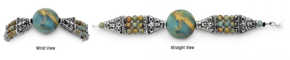 Beaded Medical Bracelet Designer Bead Medical Bracelets African Opal 9707