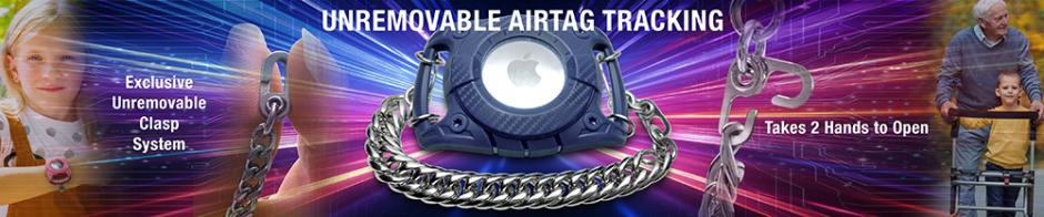 Unremovable Blue AirTag® Autism Bracelet