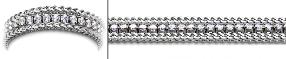 Stainless Medical Bracelet 1991 Designer Diamond Medical Tennis Bracelet Tre Catene 1991