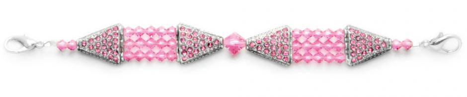 Beaded Medical Bracelet Designer Bead Medical Bracelets Study in Pink 1160