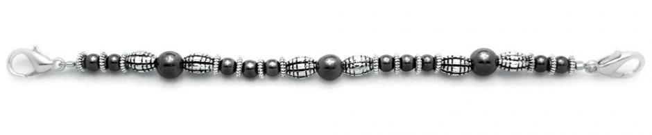Beaded Medical Bracelet Designer Bead Medical Bracelets Ovals Having a Ball 0593