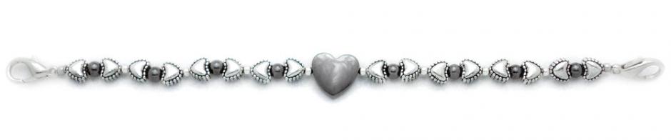 Beaded Medical Bracelet Designer Medical Bracelets Heart with a Silver Lining 0774