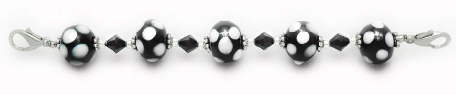Beaded Medical Bracelet Designer Bead Medical Bracelets Polka-Dotted Patti 0848