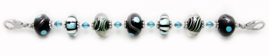 Beaded Medical Bracelet Designer Bead Medical Bracelets Funky Blues 0850