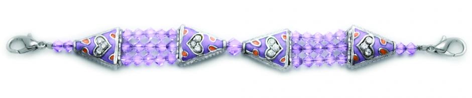 Beaded Medical Bracelet Designer Bead Medical Bracelets Study in Pale Purple 0924
