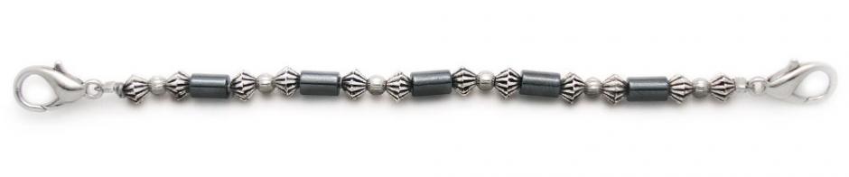 Beaded Medical Bracelet Designer Bead Medical Bracelets Alchemy in Black-Silver 1192