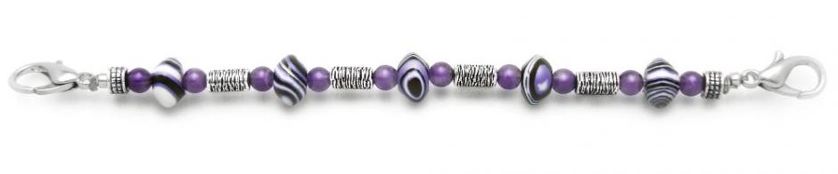 Beaded Medical Bracelet Designer Bead Medical Bracelets Purple Dragon II 1198