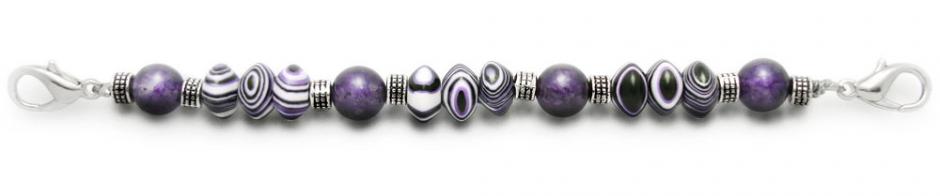 Beaded Medical Bracelet Designer Bead Medical Bracelets Purple Dragon III 1199