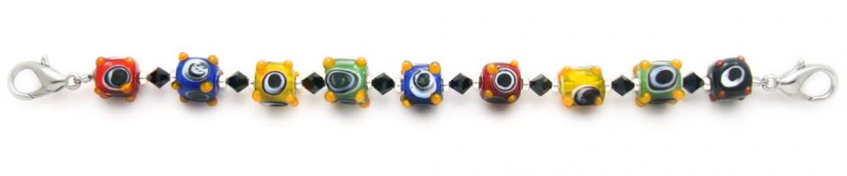 Fashionable Beads Fashion Beaded Medical ID Bracelet All Eyes On You 1275