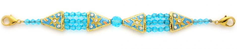 Aqua Crystal Medical Bracelets Designer Crystal Bead Medical Bracelets A Star is Born 1293