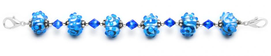Beaded Medical Bracelet Designer Bead Medical Bracelets Mediterranean Blue 1441
